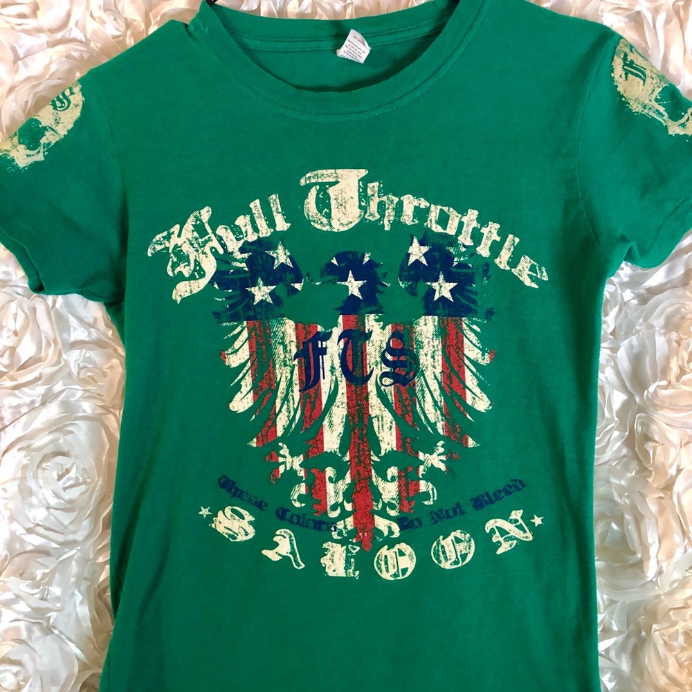 Green FULL THROTTLE SALOON Sturgis, SD Tshirt S/M